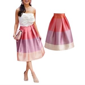 Women's Chicwish Lollipop Pleated Midi Length Skirt Sz XS NWT
